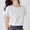 Navava Women Simple Basic Plain Short Sleeve Blouse Nb3189