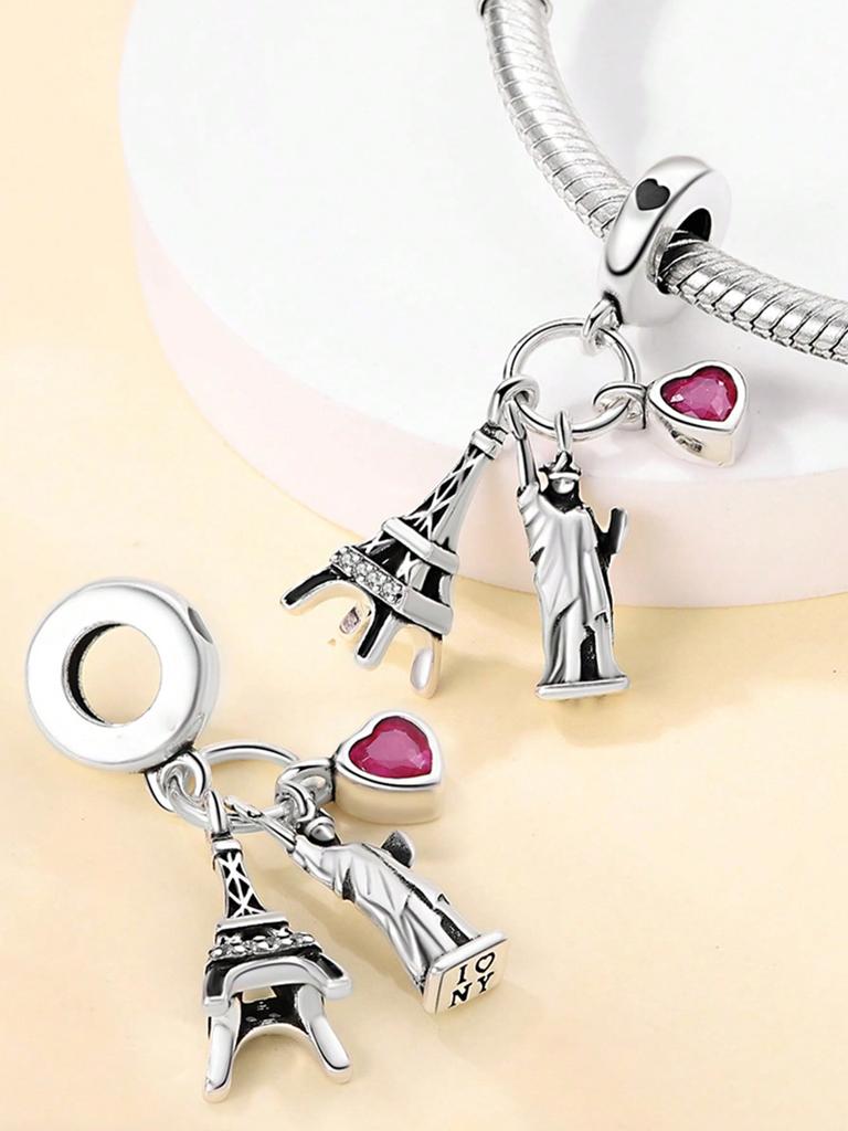 Charm Copper Colors Pink Camera Blue Suitcase Bead For Original Bracelet Diy Beads Charms Jewellery Making Gift For Women Styfne