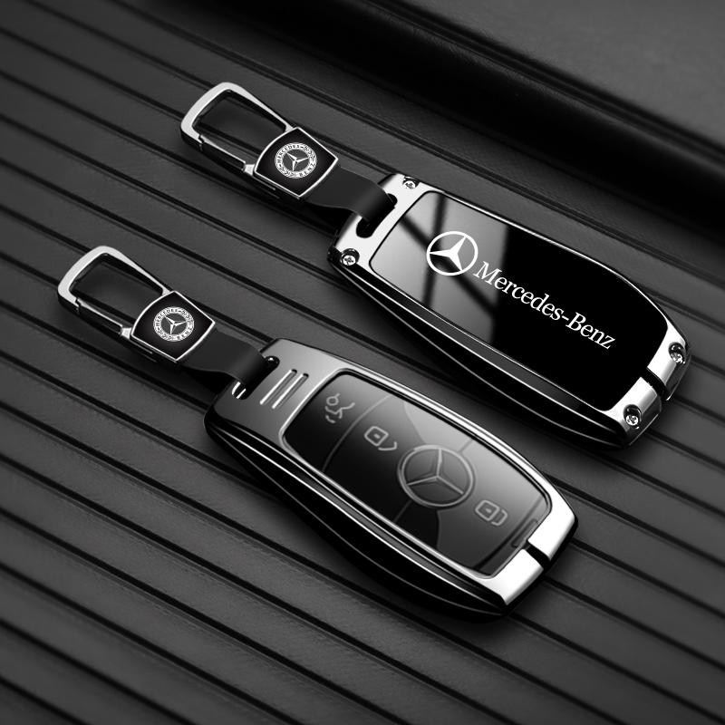 Zinc Alloy Car Key Case Cover Shell Accessory For Mercedes Benz A C E S G Class GLC CLE CLA GLB GLS W177 W205 W213 W222 X167 AMG CH1