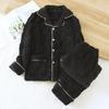 Autumn/Winter Updated Couple Sleepwear Kit Flannel Thickened Long Sleeve Pants for Men and Women Coral Fur Home Fur