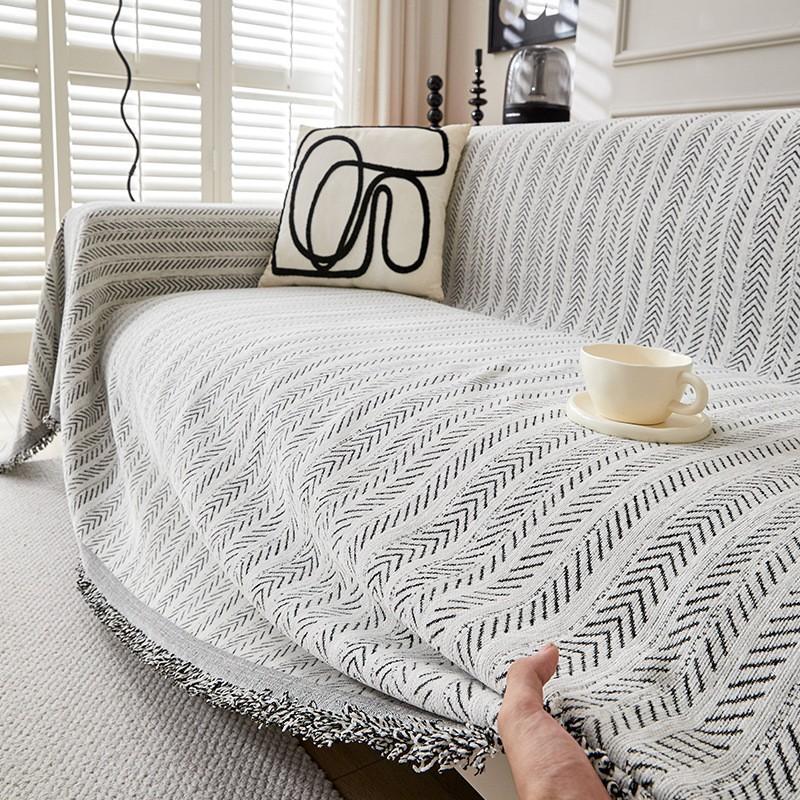 Chenille Full Coverage Slip Resistant Sofa Cover Cat Scratch Proof One Piece Throw Advanced Universal Protector