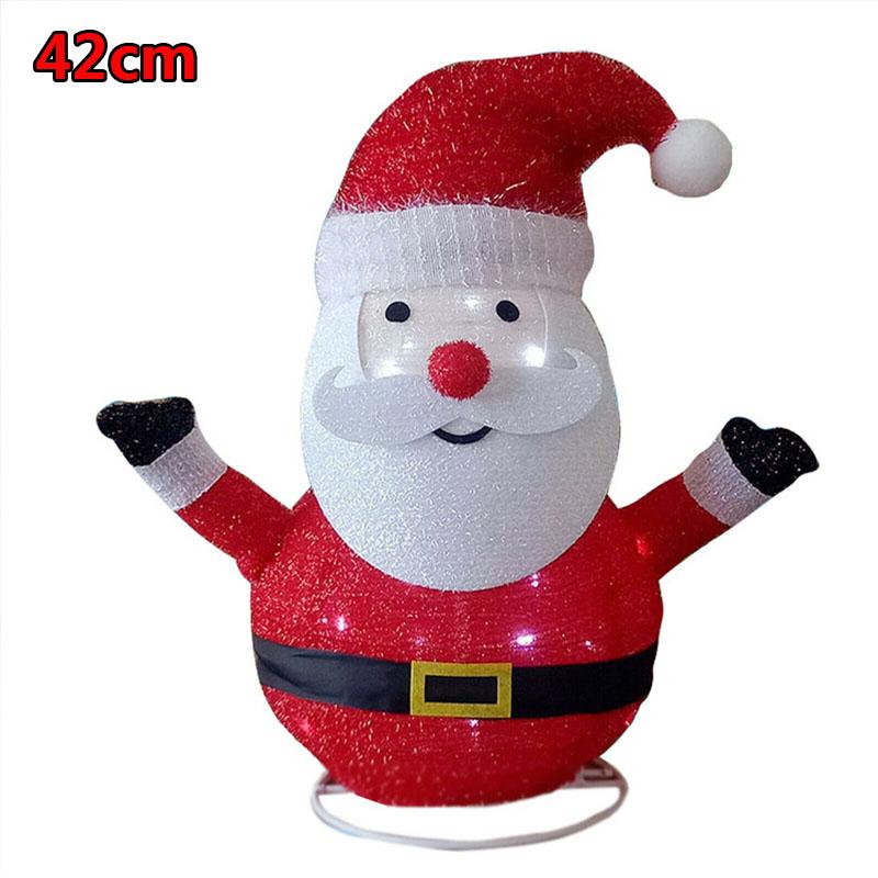 

42 м Санта-Клаус Модель Светодиодные Рождественские Куклы для Уличного Рождественского Украшения Орнамент 42cm