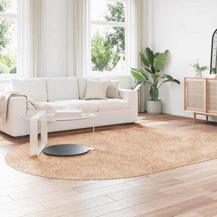VidaXL Shaggy Rug with Long Pile Beige 300x200 Cm Polyester, Rug, Bedroom Rug, Modern Rug, Living Room Rug, Rug 4102933