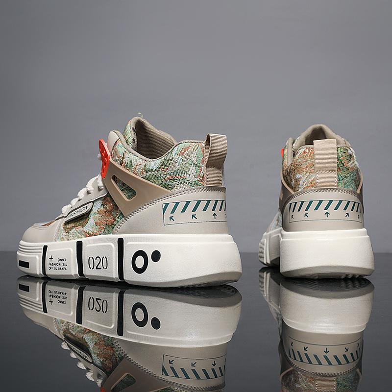 Herbst neue High-Top Canvas Schuhe männliche Teenager Mittelschule Sportschuhe rutschfest lässig alle Mode Schuhe