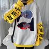 Gojo Satoru Jujutsu Kaisen Anime Hoodie Geto Suguru Printed Sweatshirt For Men Patchwork Streetwear Long Sleeve Fleece Clothing