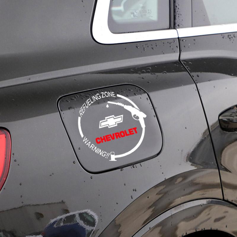 Car Badge Vinyl Reflective Fuel Tank Cap Stickers Decal Accessories for Chevrolet Cruze Equinox Captiva Trax Malibu Tahoe Impala Sonic