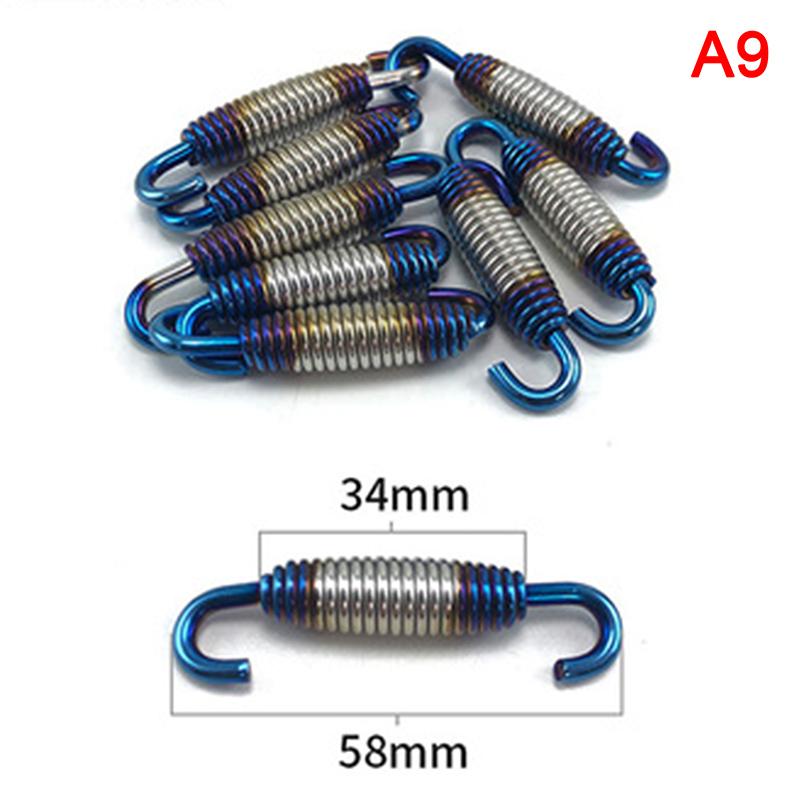 Univerzální pružinové háky výfuku motocyklů Přední výfuk z nerezové oceli