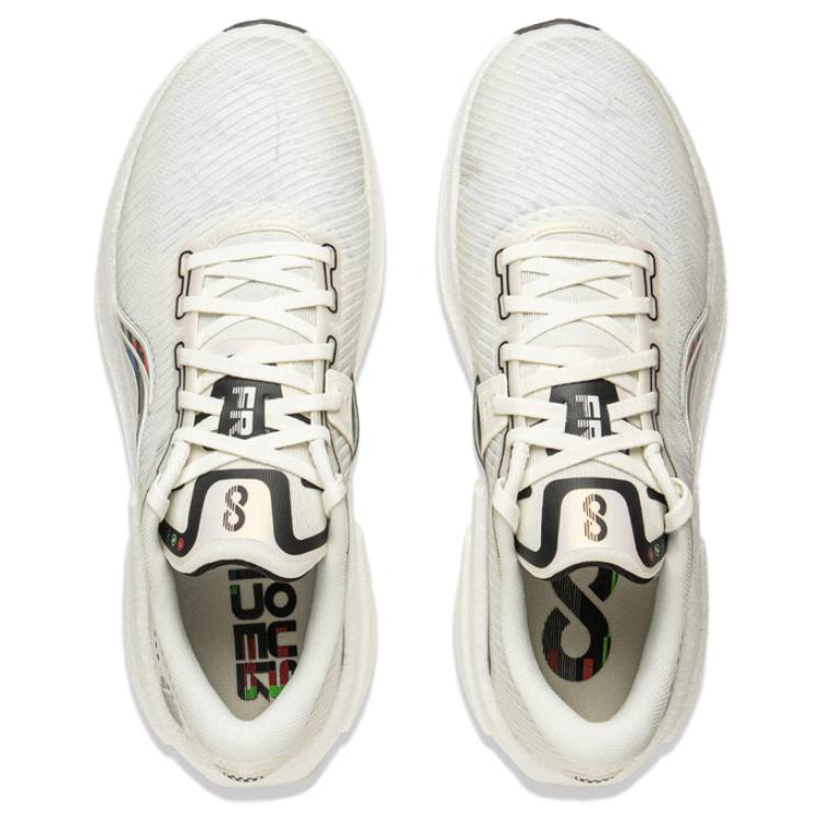 New LiNing Liuliu 8 Cushioning, Slip Resistant, And Abrasion Resistant Low Top Casual Running Shoes Men's White Black ARZV005-10