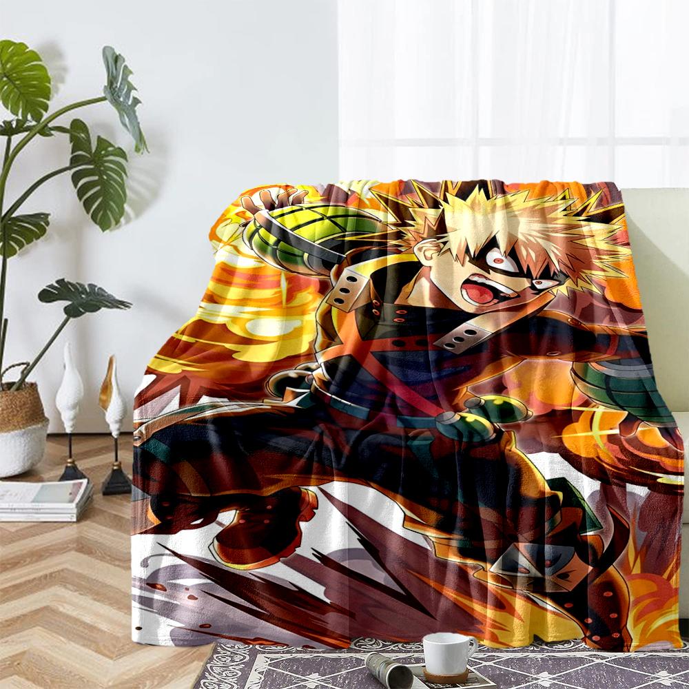 My Hero Academia Theme Printed Blanket - Perfect for Couch, Bed, Travel & Outdoor Use | Machine Washable, Cozy & Durable.