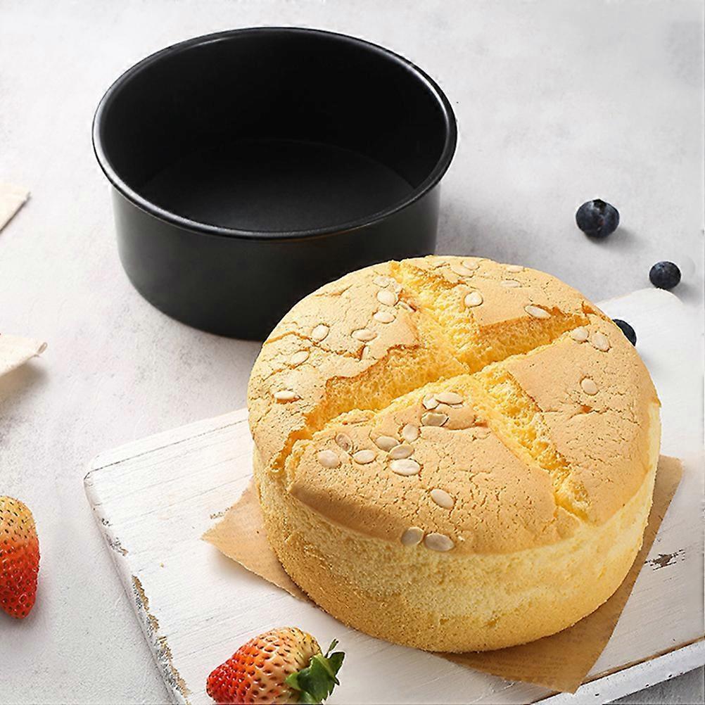 2pcs Diy Baking Mold Carbon Steel Cake Cutter Mold Removable Baking Mold Round Cake Tin