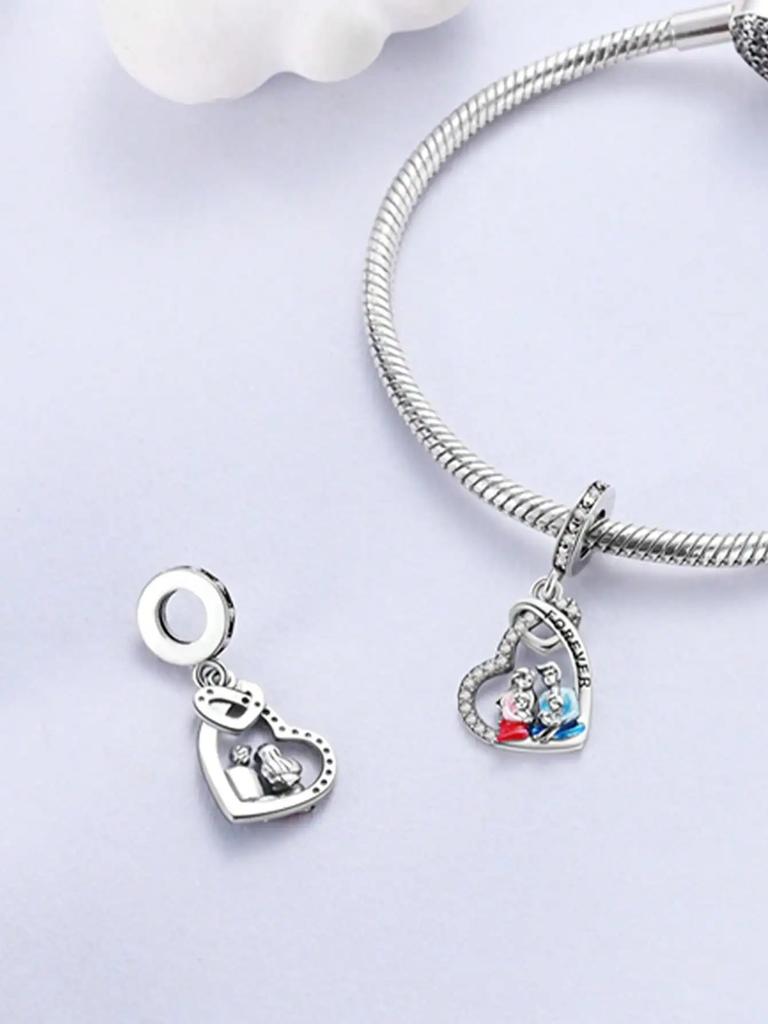 Charm Bead Charms Plata copper Colors HeartShaped Bow Perfume Bottle Bead Charms Pendant for Authentic Bracelets for Women Do It Yourself Jewellery L