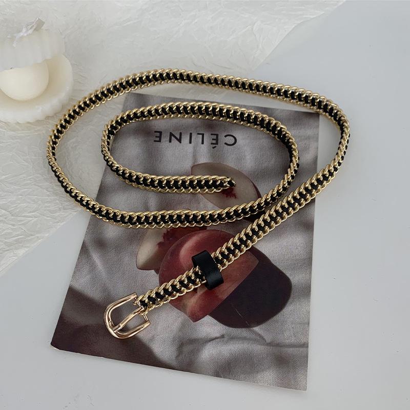 

Золотая Красивая Металлическая Цепочка на Талию Для Женщин Модный Аксессуар Для Юбок Платьев И