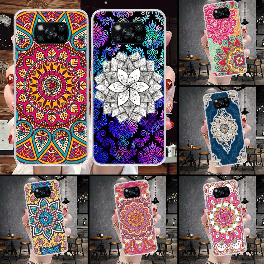 Totem Mandala Colorful Flower Soft Phone Case For Xiaomi Redmi 15C 15 13C 13 Poco X5 X6 X7 F7 Ultra M7 12C 12 10 10C 9C 9A 9T 9