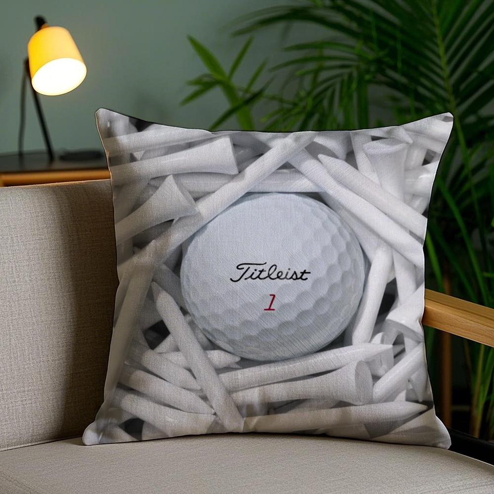 Golf Sports T-Titleists Cushion Cover Plush Fabric Soft Double-Sided Printed Invisible Zipper Sofa Pillow Case Home Decor