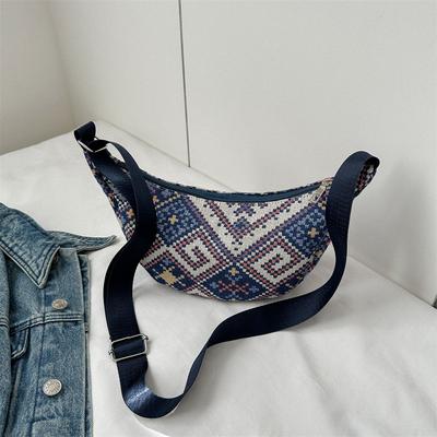 2025 Spring New Retro Plaid Dumpling Bag Small Square Bag Versatile Fashion Casual Single Shoulder Oblique Span Bag Tide