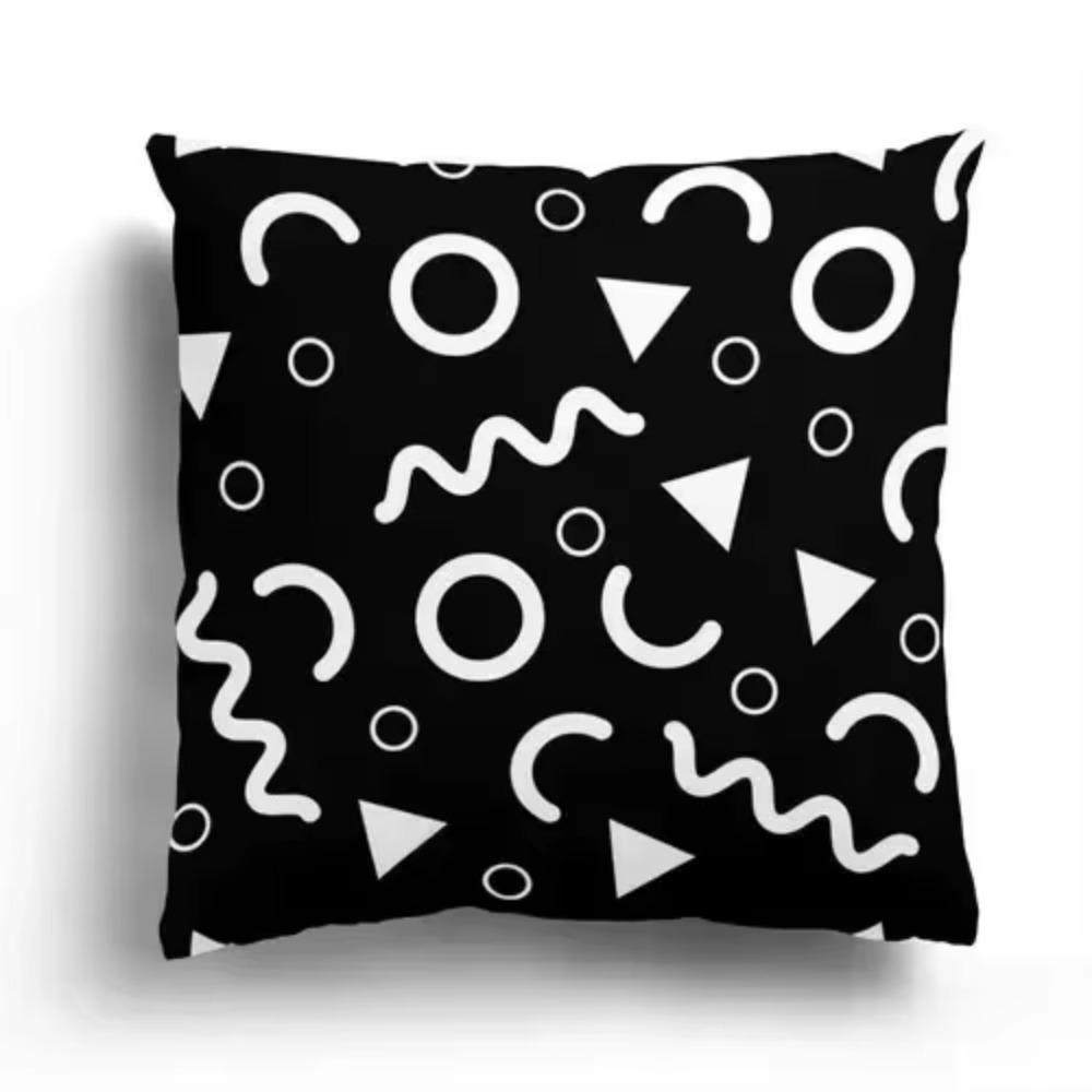 - Einfacher geometrischer Druck Kissenbezug Heimdekoration Schlafzimmer Wohnzimmer Sofa Kissenbezug x xZoll