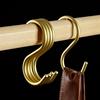 Safety Buckle S Shaped Hooks Easy Installation Hanger Hooks for Pots Pans Plants Bags Cups