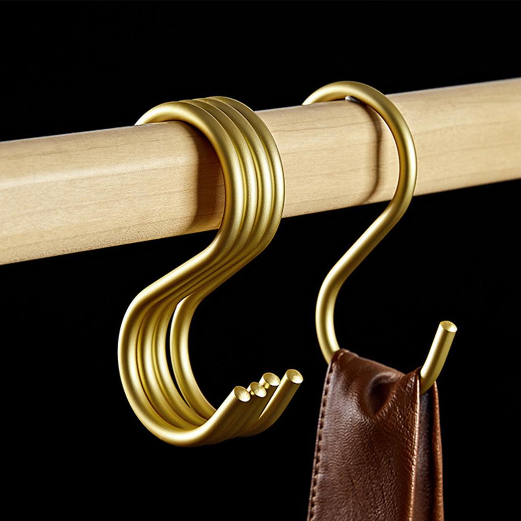 Safety Buckle S Shaped Hooks Easy Installation Hanger Hooks for Pots Pans Plants Bags Cups