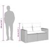 VidaXL Garden Sofa with Cushions 2-Seater, Seat with Backrest and Armrest, Outdoor Patio Terrace Furniture, Black 365971
