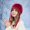 Autumn Winter Plush Pullover Hat Women Wool Hat Coldproof Warm Knitted Hat