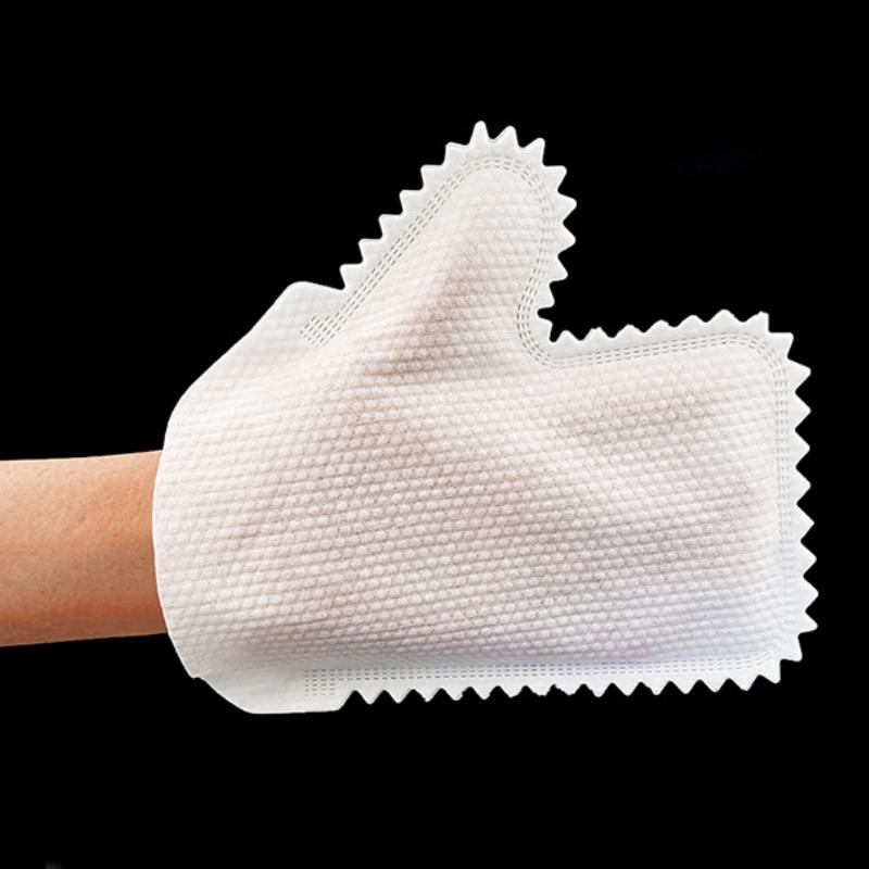 100 szt. Jednorazowe rękawice do usuwania kurzu Ściereczka do czyszczenia Rękawice do czyszczenia gospodarstwa domowego Tkanina nietkana Sucha i mokra Podkładka do szorowania