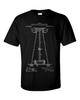 Nikola Tesla Electrical Energy Transmitter Patent Blueprint T-shirt