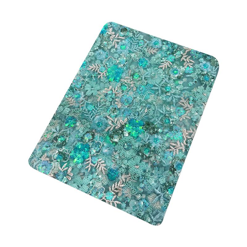 Luxury Nigerian Sequins Embroidery Bridal Fabric High Quality African French Tulle Lace Fabric For Wedding Dress Cheongsam