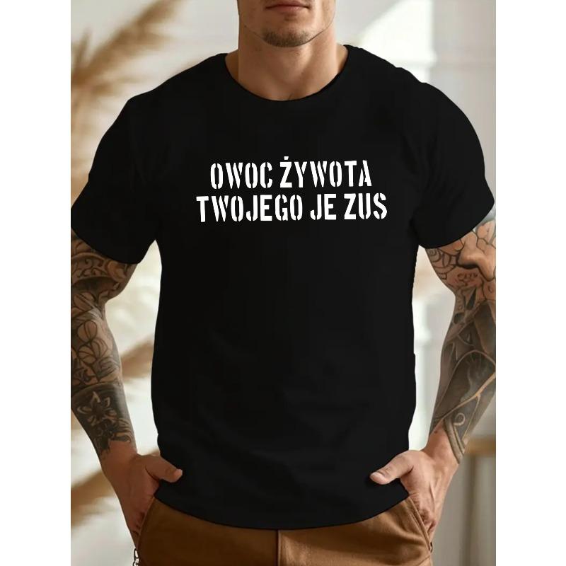 

European Size Fun Polish Crinkle Plus Size Men s T-Shirt, PLUS SIZE 4XL чорний