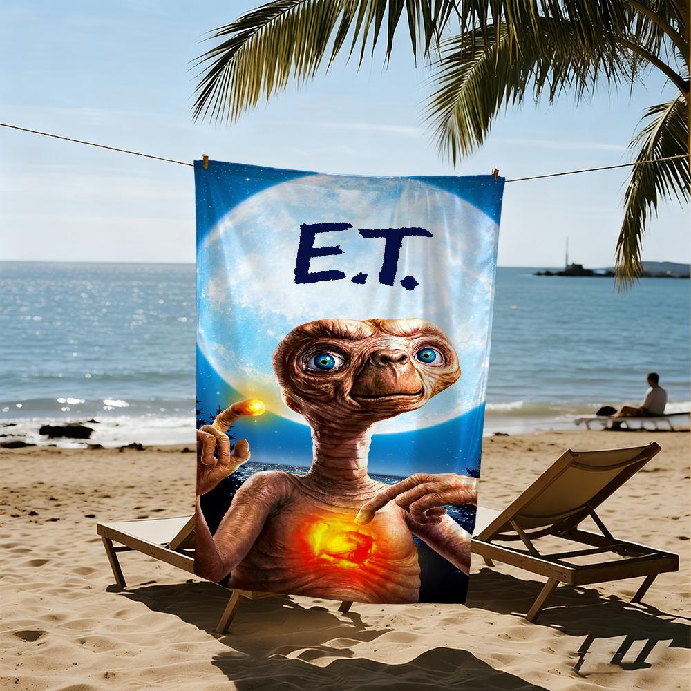 classic movie E-ET-T Towel Large Quick-Drying Microfiber soft Beach Towel for Travel Fitness Sauna Bathing Camping
