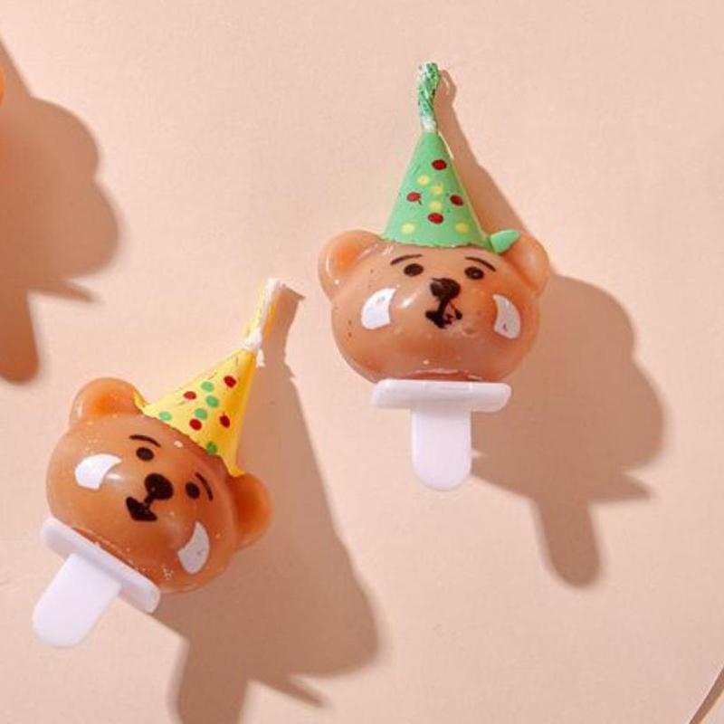 4 ks/sada Dětský narozeninový medvídek úsměv kreativní svíčka dort dezert dekorace pár svatební party doplňky