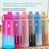 Neue 304 Edelstahl Thermoskanne Farbverlauf Outdoor Tragbar Sport Wasserflasche Große Kapazität Thermos- und Kälteaufbewahrungsflasche