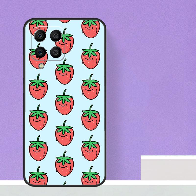 Cute Strawberry Case For Samsung Galaxy M16 M11 M21 M31 M20 M23 M54 M14 M34 M13 M52 M32 M12 M36 M56 M15 M55