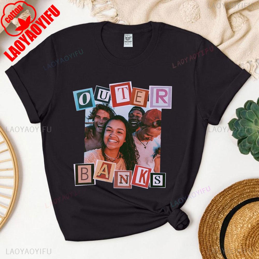 Ráj na Zemi Outer Banks Unisex Tričko Fanoušci seriálu Outer Banks Merchandise Letní dovolená Bavlněné tričko Plážové tričko Topy