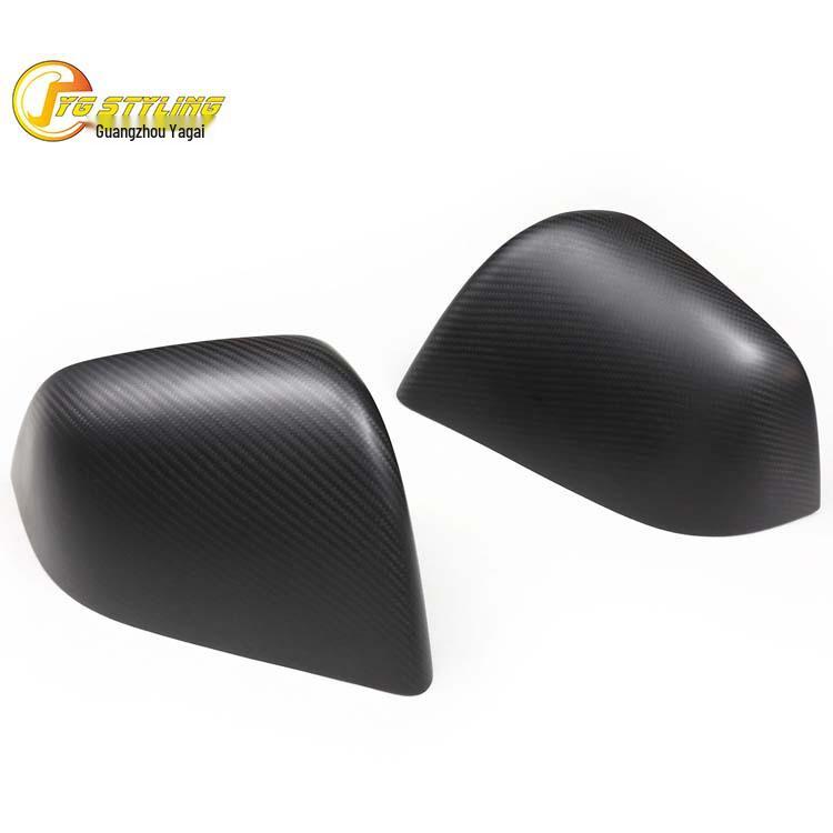 High-Demand Dry Carbon Fiber Rearview Mirror Cover for Tesla Model 3/Y/S/X - Stick-On Type