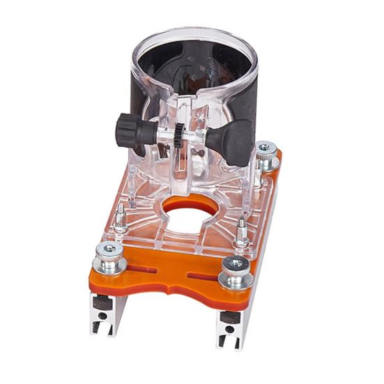 Wood Trimmer Router Base 65mm Inner Diameter Aluminum Alloy 2 in 1 Wood Palm Router Base Grooving Curve Cutting Woodworking Tool