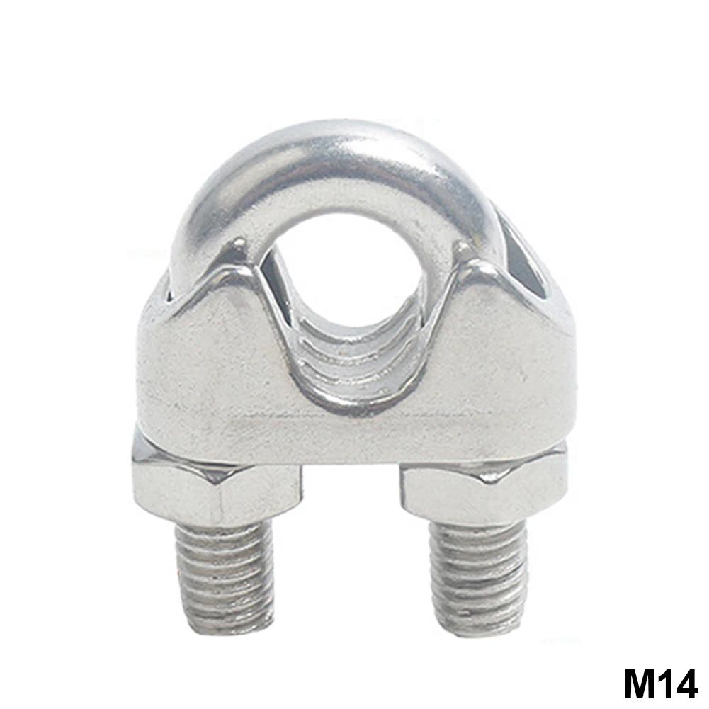 U-Klemme aus Edelstahl 304, Drahtklemmen, Seilklemmen, Kabelschrauben, Takelage-Hardware-Klemmen M2-M18, Schiffsausrüstung