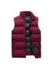 Men's Windproof Stand Collar Cotton Vest - Warm, Velvet-Lined, Casual Hong Kong Style for Autumn/Winter
