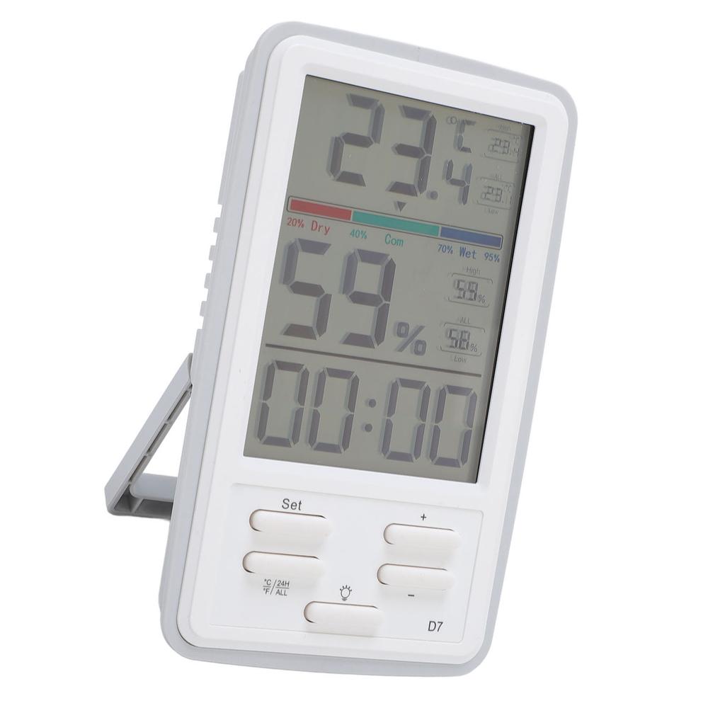 Cyfrowy Higrometr Termometr Wewnętrzny Miernik Temperatury i Wilgotności z Podświetleniem do Domu Laboratorium
