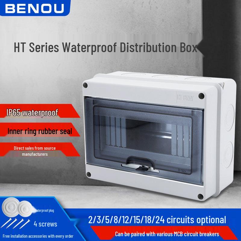 Gränsöverskridande HT Ytmonterad Vattentät Distributionsbox med Jordfelsbrytare för Utomhusbruk