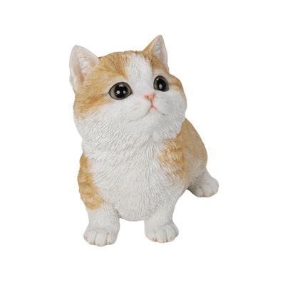 Ubia Sitting Munchkin Cat, Brown Tabby, 16 X 11 X 14 Cm, Doll Figurine, Animal Ornament, Garden Decoration, Cat, H24087-1