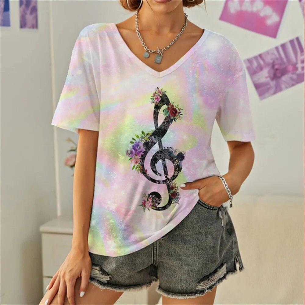 Everyday Versatile Little White Rabbit 3D Print Casual Women T Shirt 2023 Summer Cartoon Short Sleeved Fashion Loose Ladies Top