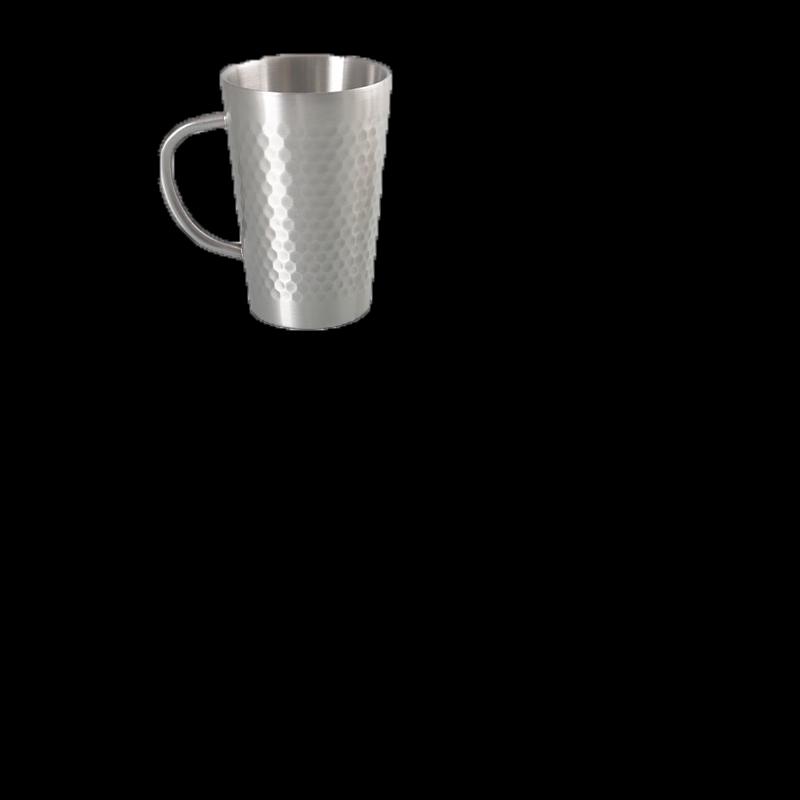 Insulated Double-Layer Diamond Coffee Mug with Handle 350ml