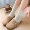 Women's Summer Mesh Lace Socks - Breathable, Solid Color, Trendy All-Match Cotton