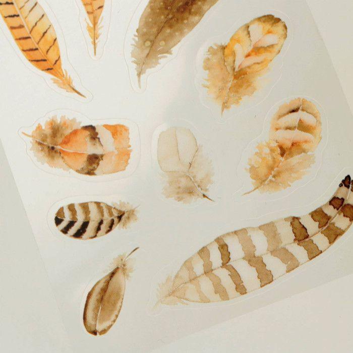 Průhledné samolepky - Peří