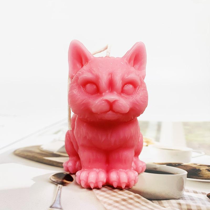 Cat And Dog Silicone Mold 3d Kitten Candle Craft Gypsum Resin Cute For Soap Making Tool Diy Baking Ice Chocolate Mold