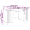 Desk with Door Concrete Grey 142.5 x 50 x 75 cm Engineered Wood