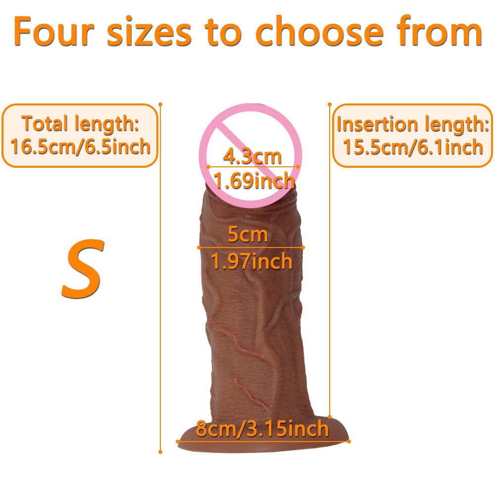 Alien Egg Free Plus Large Soft Silicone Brown Simulation Penis Female Masturbation Harem Adult Sex Toy
