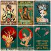 Vintage Hair Stylist Metal Tin Sign, Tattoo Artist Metal Poster, Retro Hairdressing Salon,  Room Wall Poster, Home Decor WY243