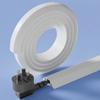 1PC 1mx2cm/3cm/4cm White Flexible Floor Cable Cover Self-Adhesive Wall Cord Hider Wire Duct Duct Slot Cable Manage Wall Cover