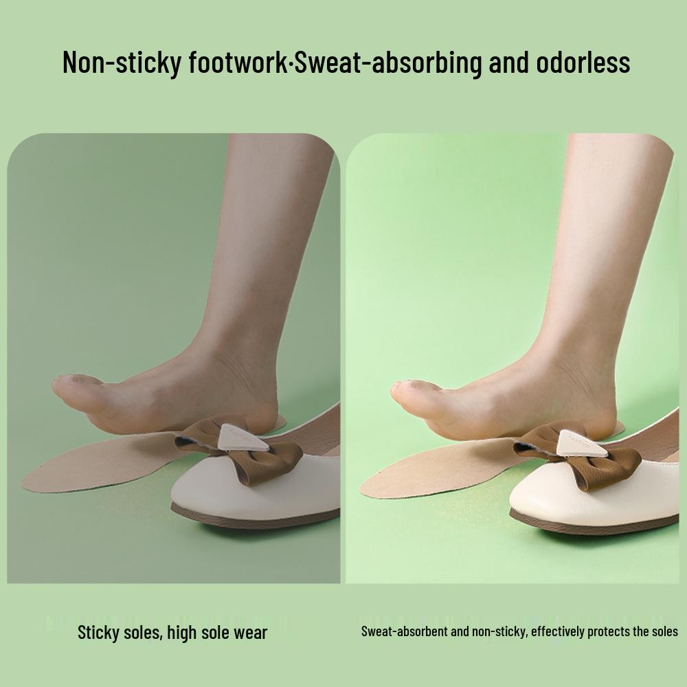 Women's Ultra-Thin Non-Slip Breathable Suede Leather Insoles for High Heel Sandals